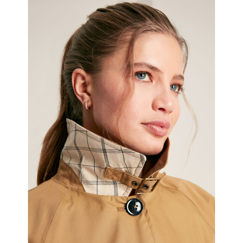 Joules Epwell Ladies Waterproof Belted Trench Coat - Tan-4