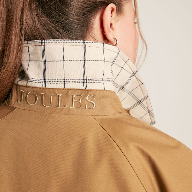 Joules Epwell Ladies Waterproof Belted Trench Coat - Tan-5