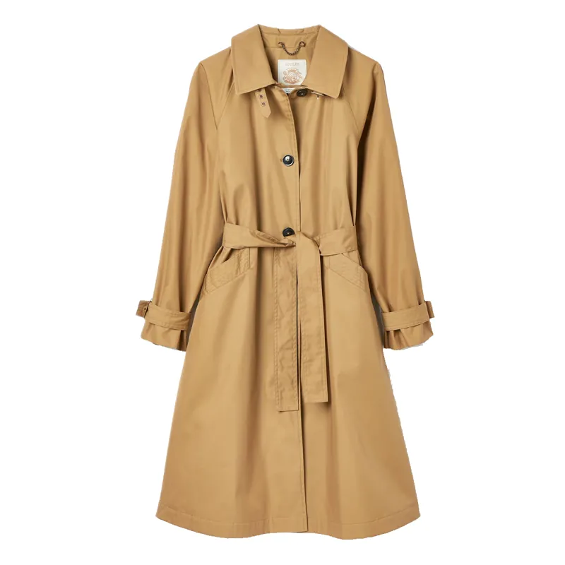Joules Epwell Ladies Waterproof Belted Trench Coat - Tan