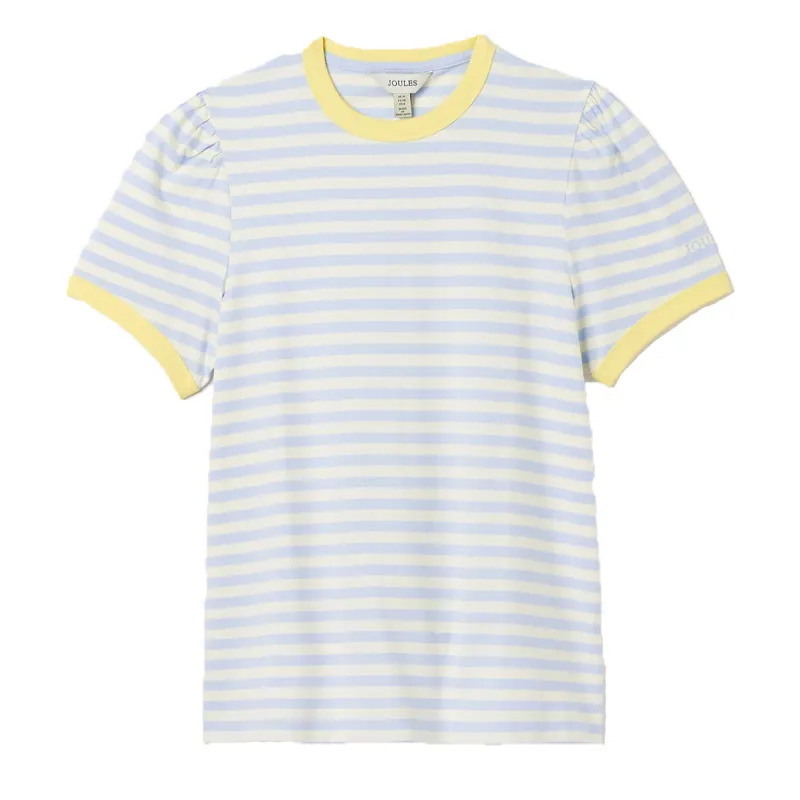 Joules Erin Ladies Short Sleeve T-Shirt  - Blue Stripe