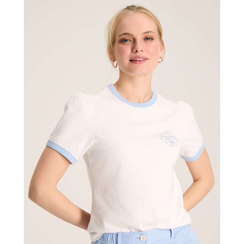 Joules Erin Ladies Short Sleeve T-Shirt - Cream-1