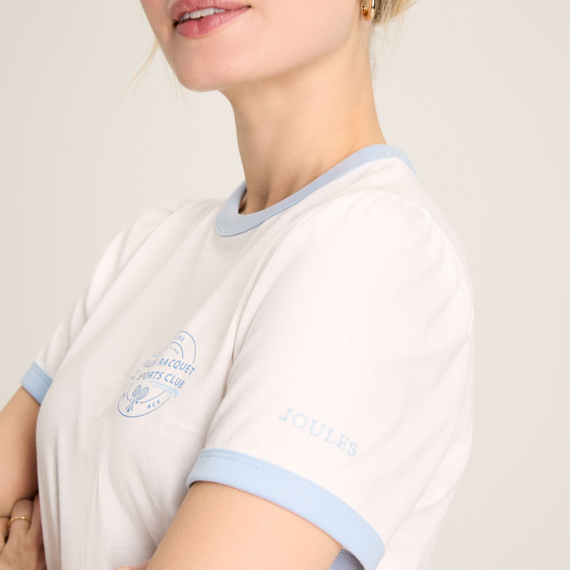 Joules Erin Ladies Short Sleeve T-Shirt - Cream-4