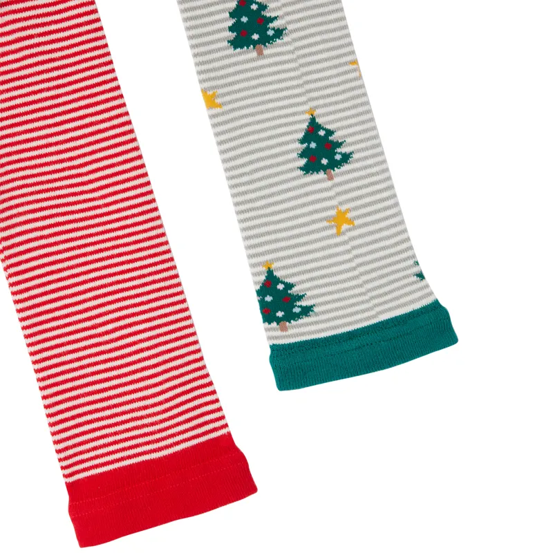 Joules Festive Lively 2 Pack Leggings - Christmas Tree And Robin-4