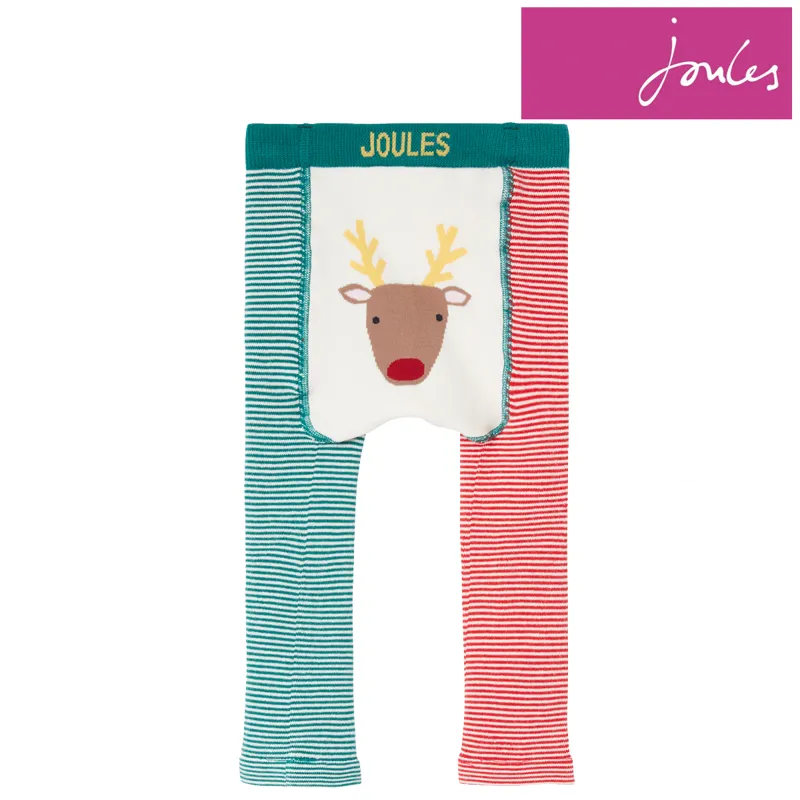 Joules Festive Unisex Winter Lively Character Leggings - Reindeer