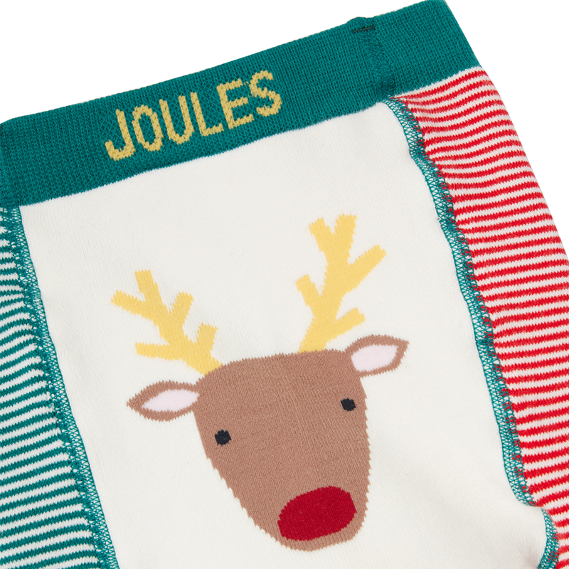 Joules Festive Unisex Winter Lively Character Leggings - Reindeer-2