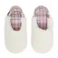 Joules Comfy Faux Fur Foldable Slippers - Multi Gingham