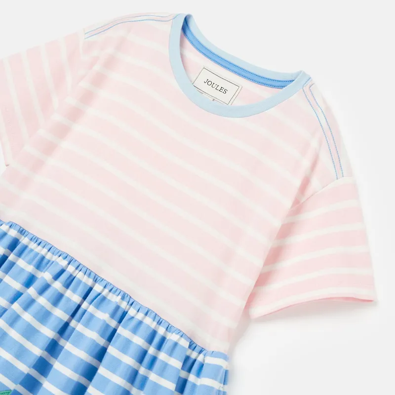 Joules Girls' Skye Jersey T-Shirt Dress - Multi Stripe-2