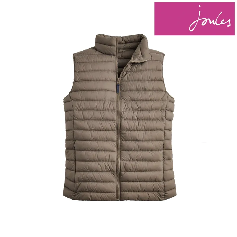 Joules Go To Mens Lightweight Quilted Gilet - Brown