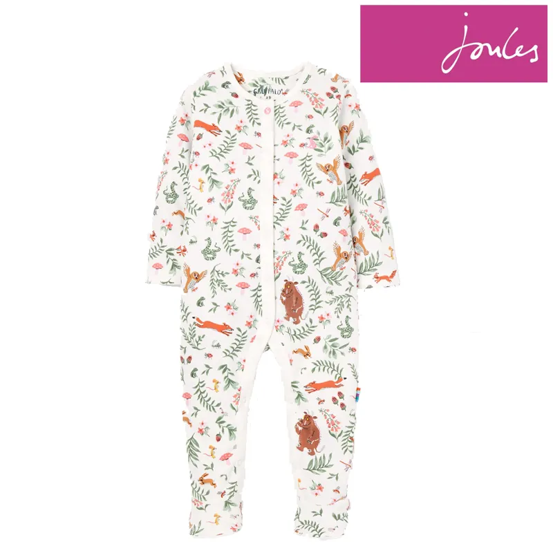 Joules Gruffalo Razamataz Printed Babygrow - Gruffalo White Floral