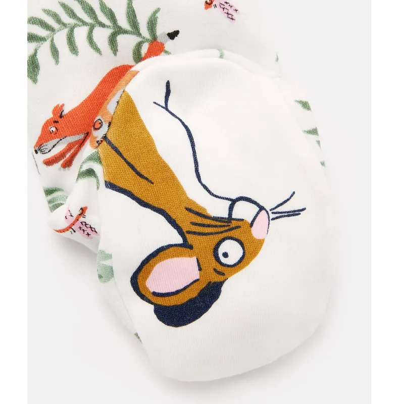 Joules Gruffalo Razamataz Printed Babygrow - Gruffalo White Floral-3