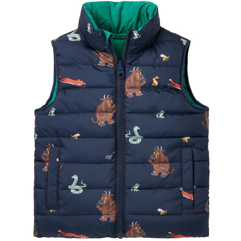 Joules Gruffalo Flip It Reversible Gilet - Gruffalo Navy-2