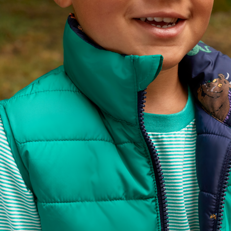 Joules Gruffalo Flip It Reversible Gilet - Gruffalo Navy-5