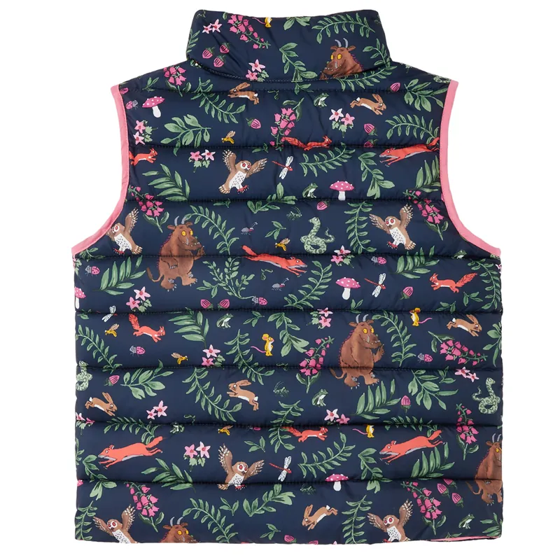 Joules Gruffalo Flip It Reversible Gilet - Gruffalo Blue Foral-3