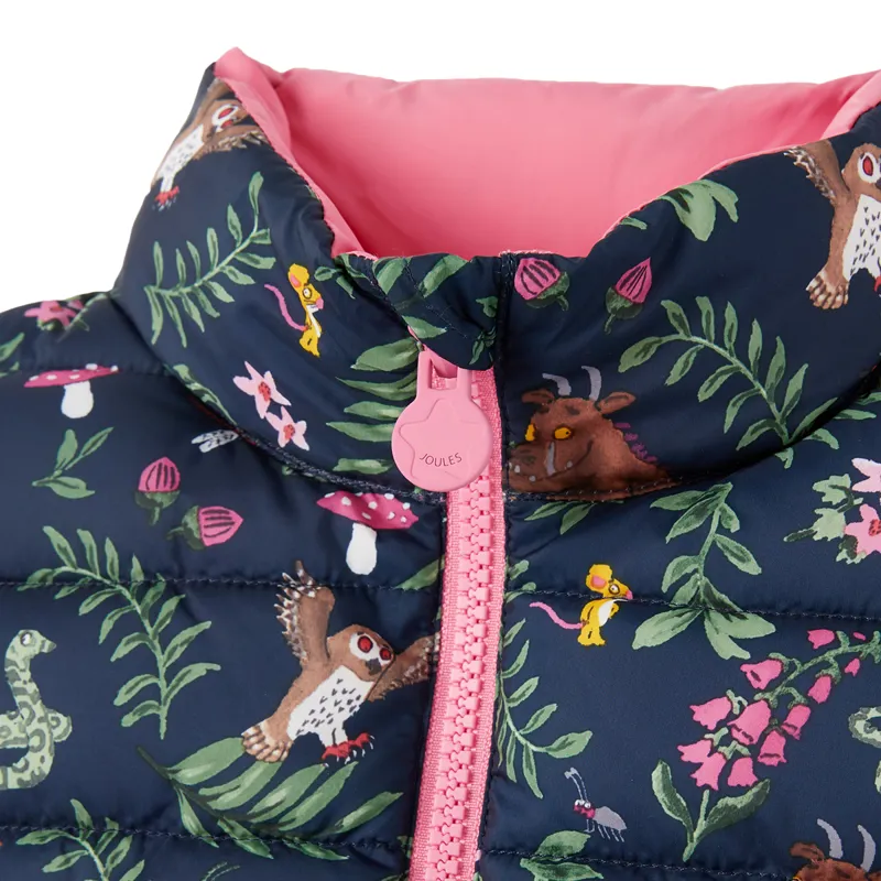 Joules Gruffalo Flip It Reversible Gilet - Gruffalo Blue Foral-4
