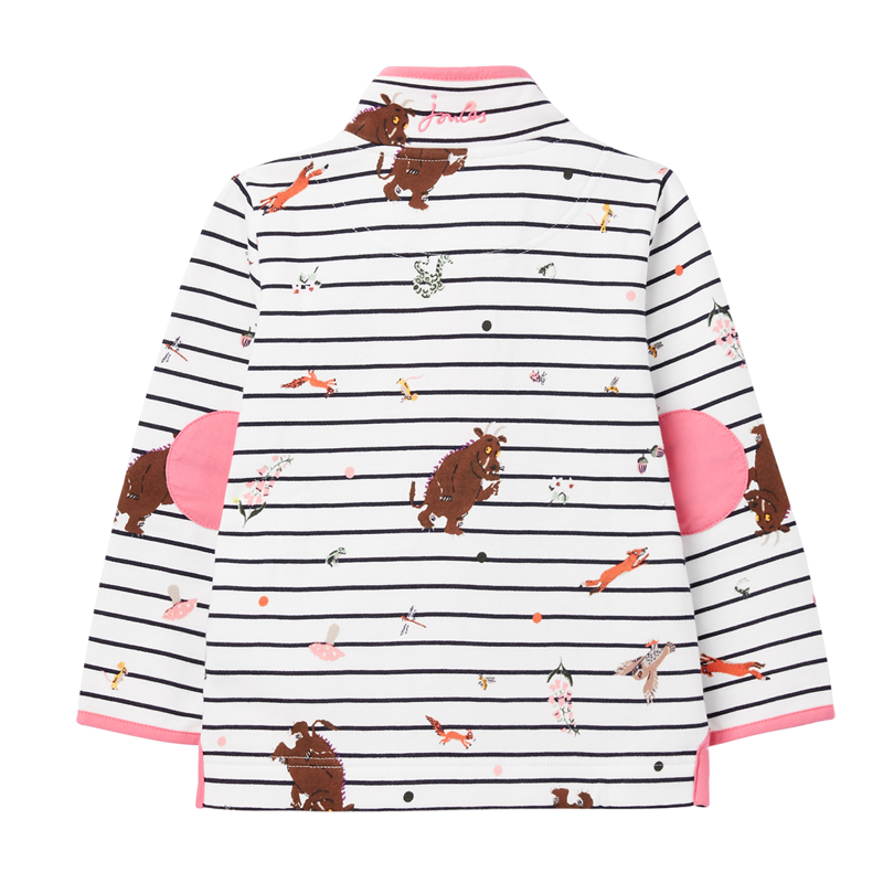 Joules Gruffalo Saunton Half Zip Sweatshirt - Gruffalo White Stripe-1