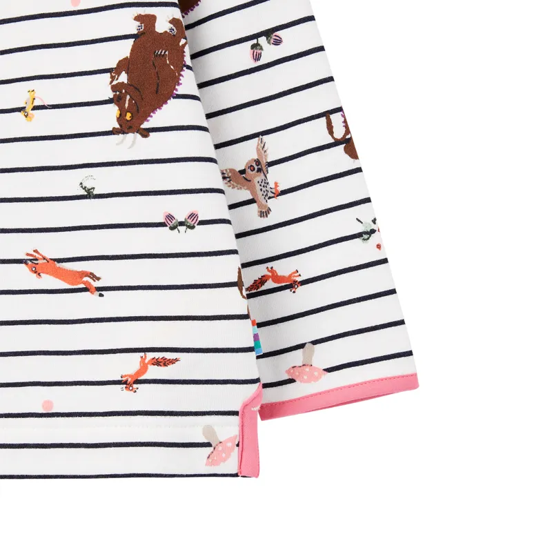 Joules Gruffalo Saunton Half Zip Sweatshirt - Gruffalo White Stripe-2