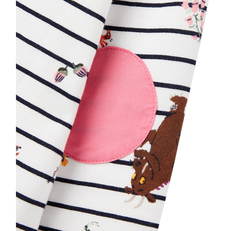 Joules Gruffalo Saunton Half Zip Sweatshirt - Gruffalo White Stripe-3