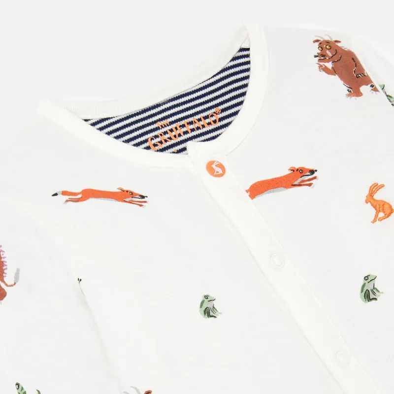 Joules Gruffalo Ziggy Printed Sleepsuit - Gruffalo White-3