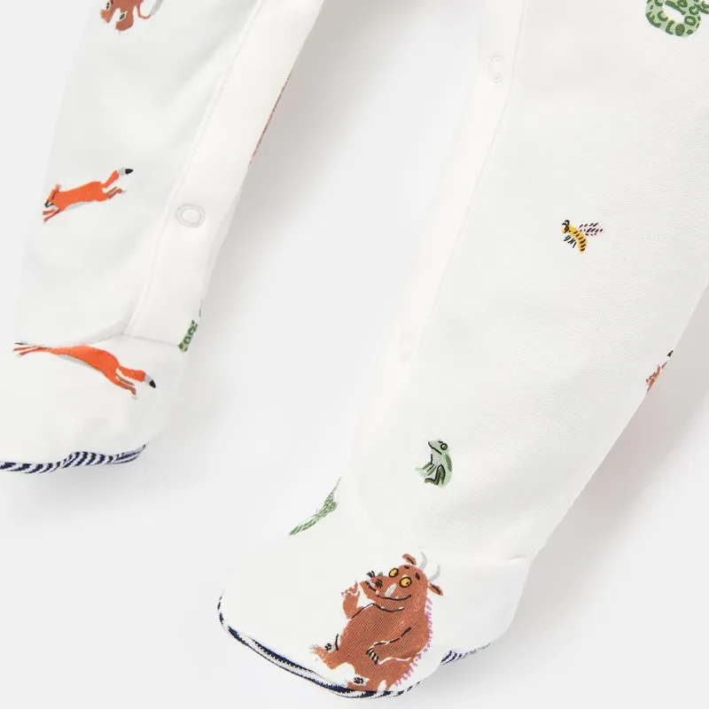 Joules Gruffalo Ziggy Printed Sleepsuit - Gruffalo White-1