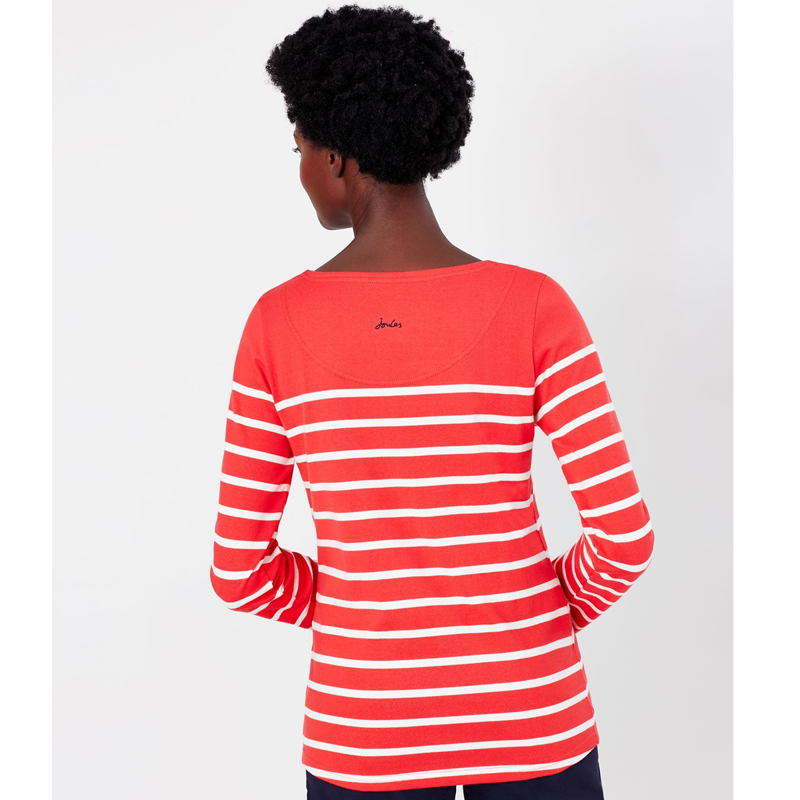 Joules Harbour Embroidered Long Sleeve Jersey Top - Red Dachshund-1
