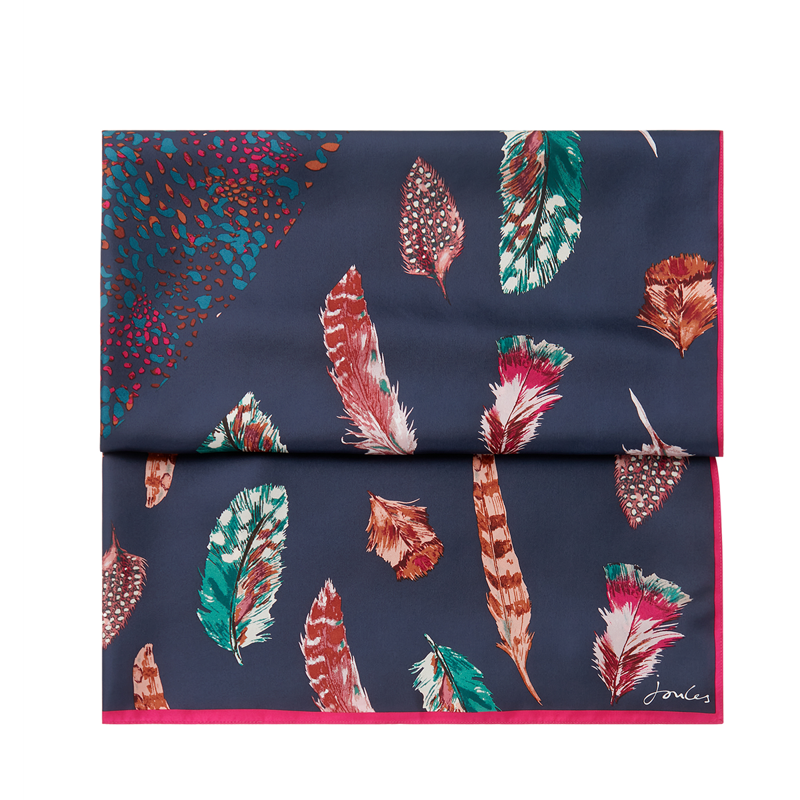 Joules Louise Large Printed Silk Scarf - Hotch Potch -2