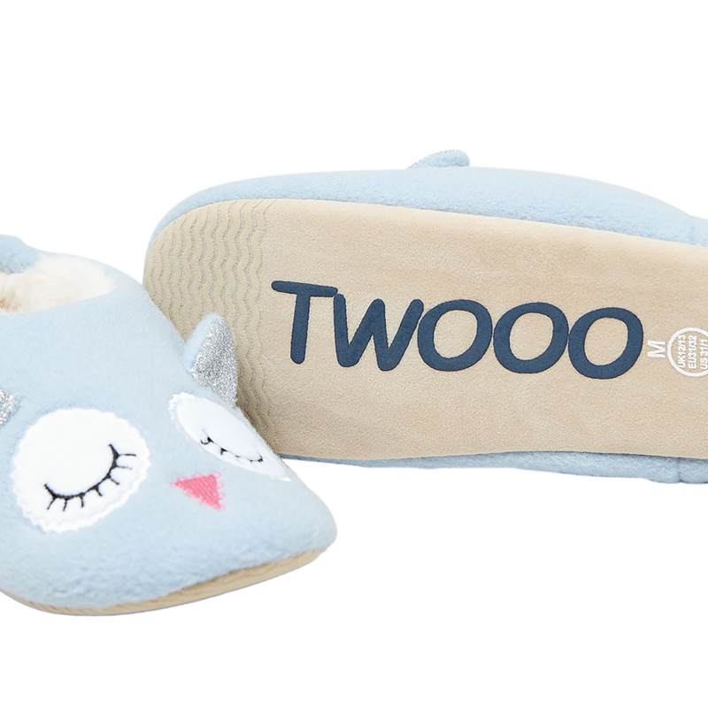 Joules Junior Slippet Felt Mules - Owl-1