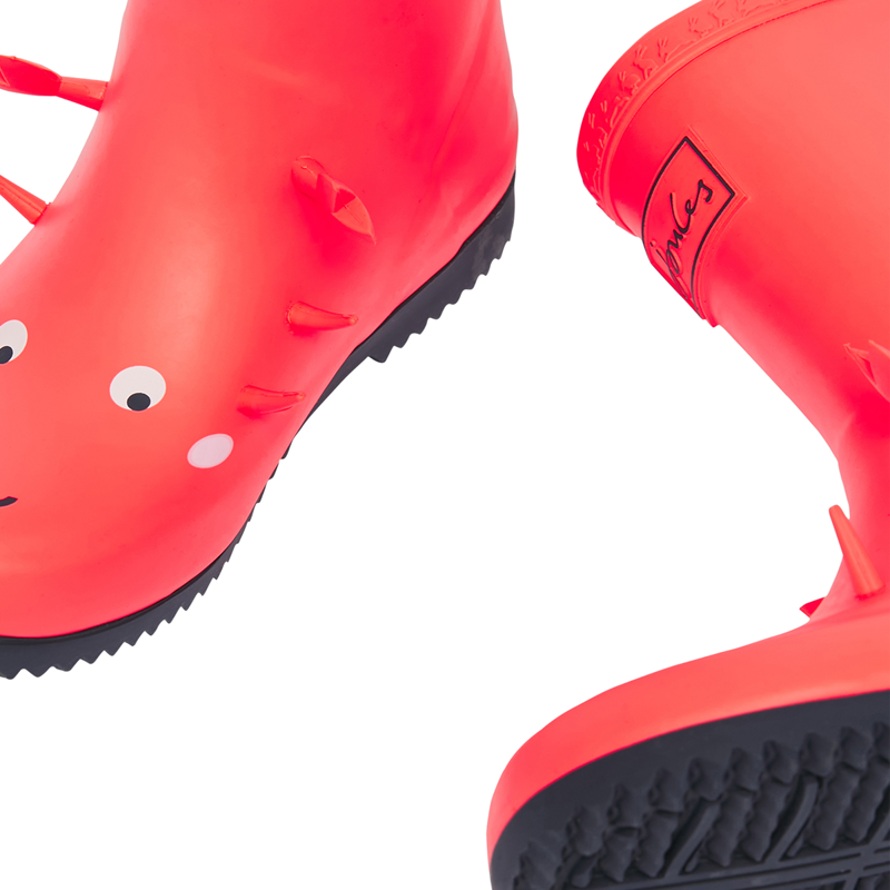 Joules Junior Roll Up Flexible Printed Wellies - Orange Crab-4