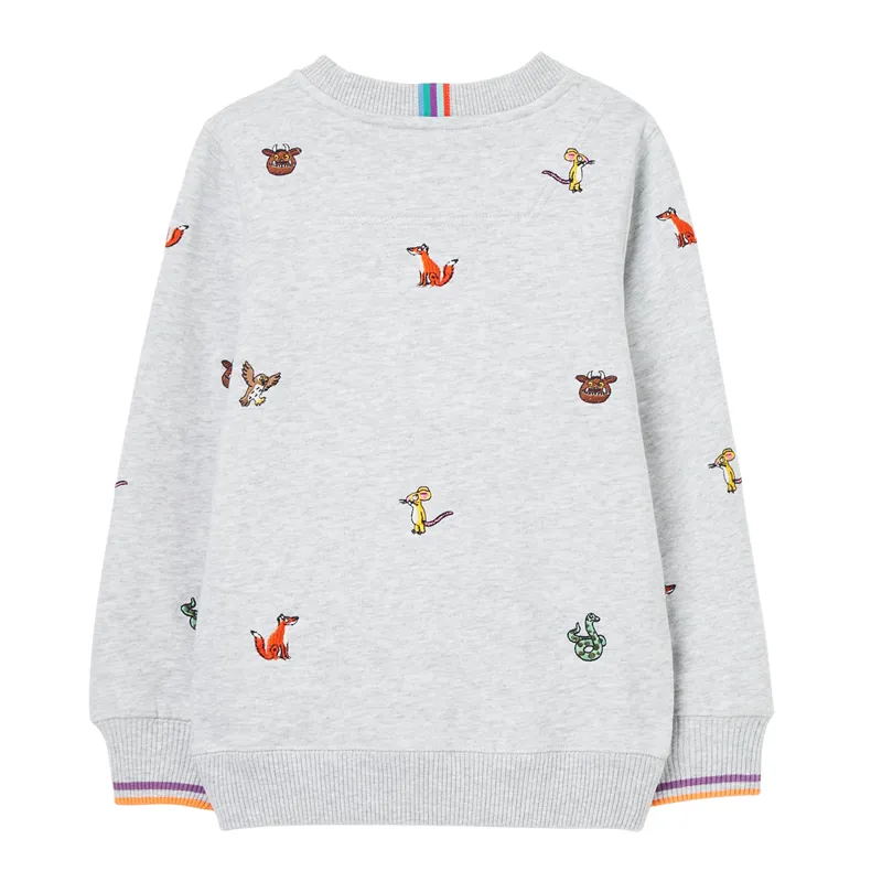 Joules Gruffalo Jonti Crew Neck Sweatshirt - Grey Gruffalo Icons-1