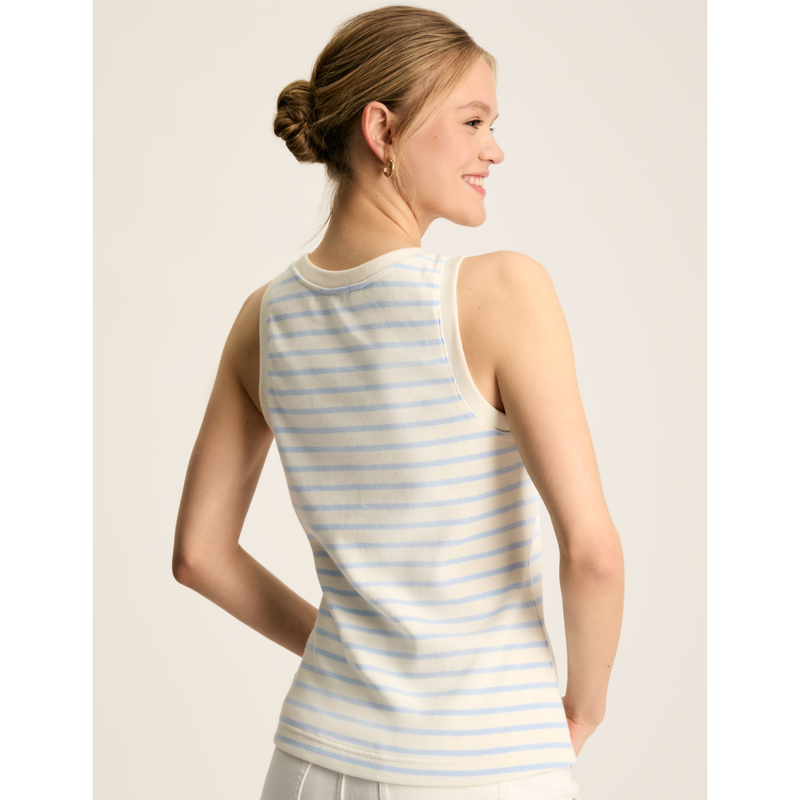 Joules Ladies Harbour Vest - Blue Cream Stripe-3