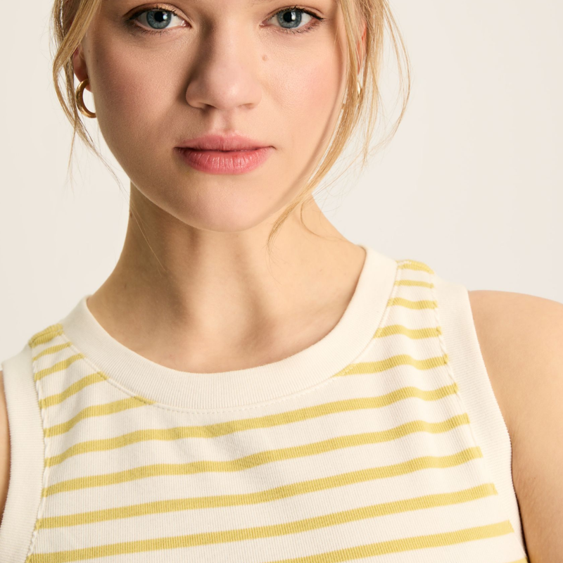 Joules Ladies Harbour Vest - Yellow Stripe-3