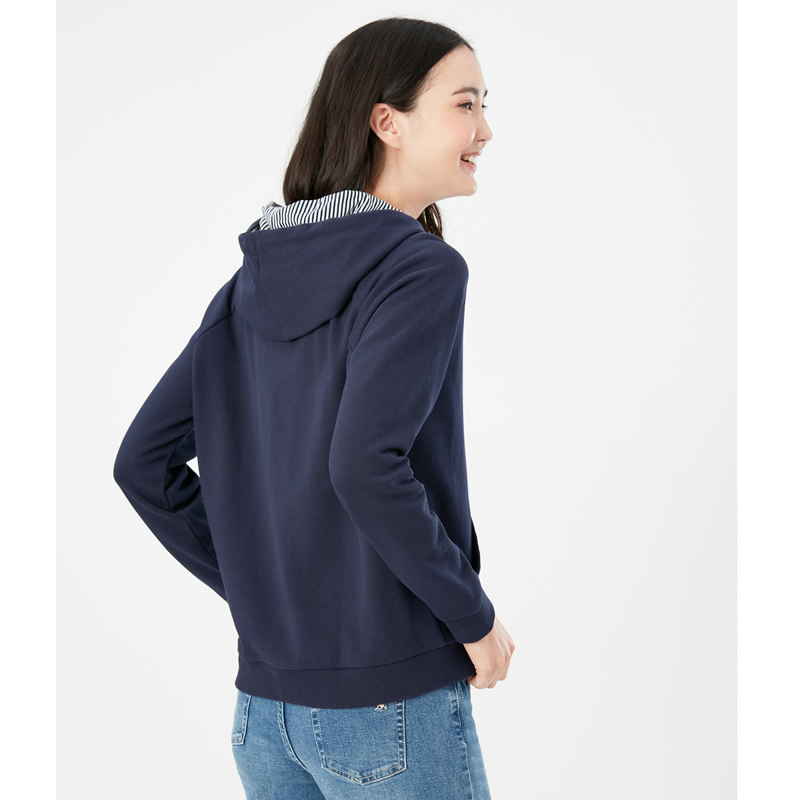 Joules Lil Raglan Hooded Sweatshirt - French Navy-3