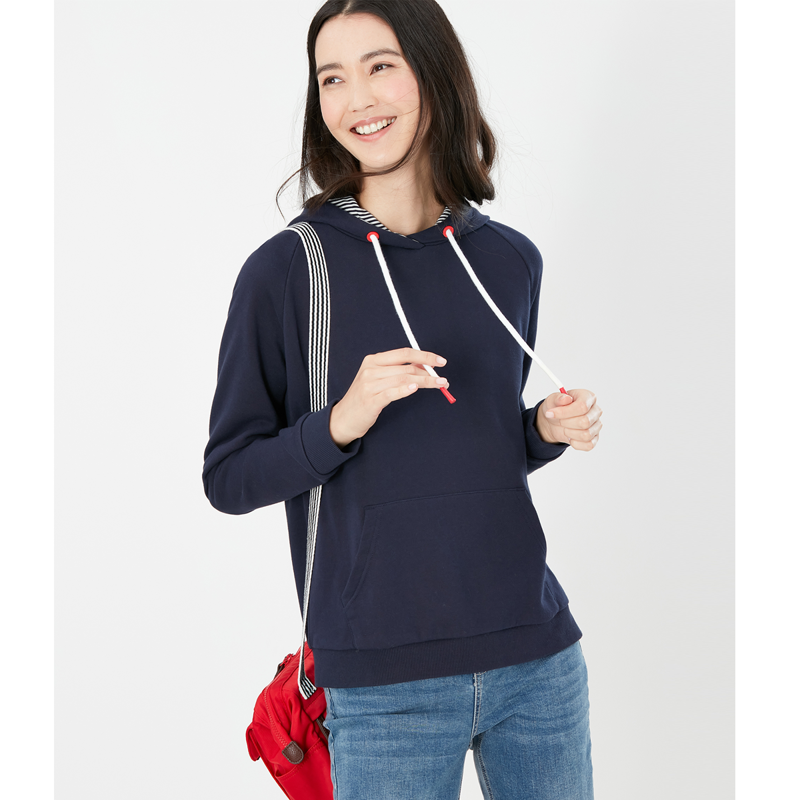 Joules Lil Raglan Hooded Sweatshirt - French Navy-2