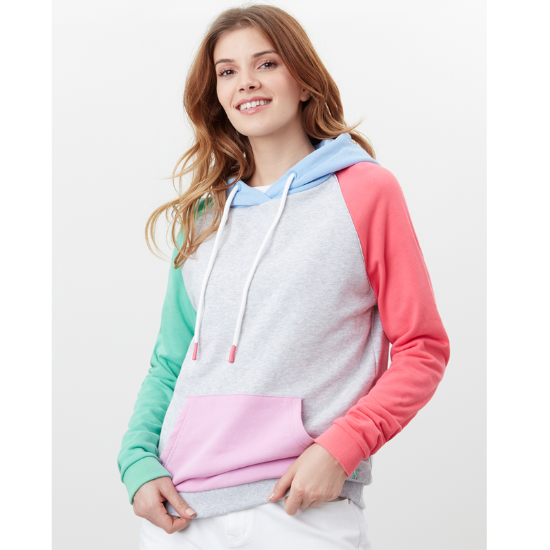Joules Lil Raglan Hooded Sweatshirt - Grey Marl-1