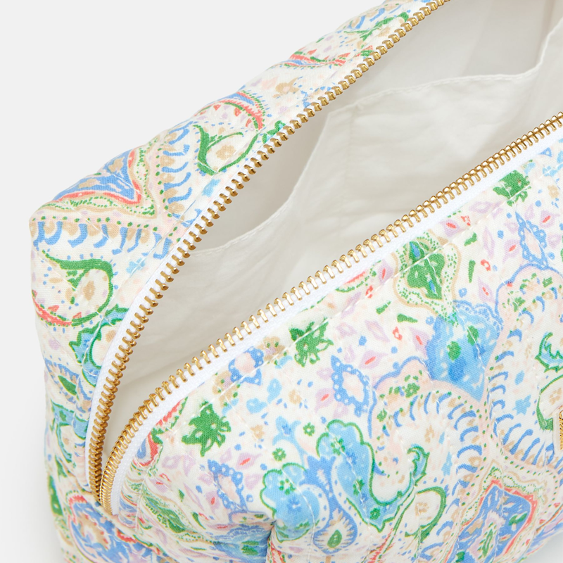 Joules Lillia Cotton Wash Bag - Multi Paisley-4