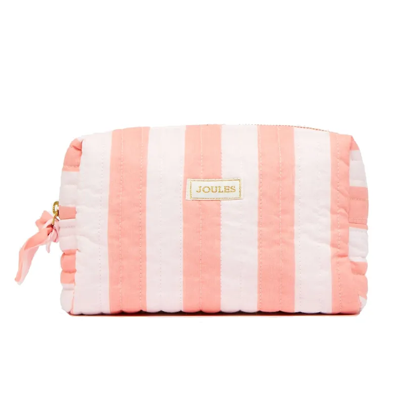 Joules Lillia Cotton Wash Bag - Pink Stripe