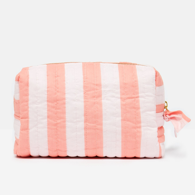 Joules Lillia Cotton Wash Bag - Pink Stripe-1
