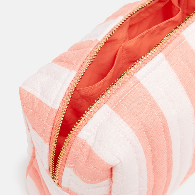 Joules Lillia Cotton Wash Bag - Pink Stripe-4