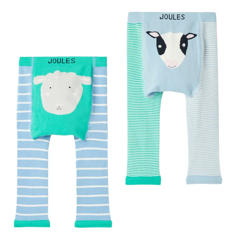 Joules Lively 2 Pack Character Leggings - Sheep Cow