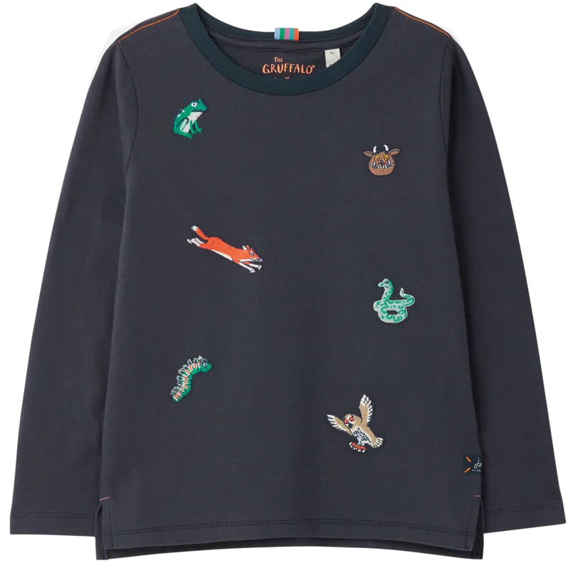 Joules Gruffalo Lowell Embroidered T-Shirt - French Navy