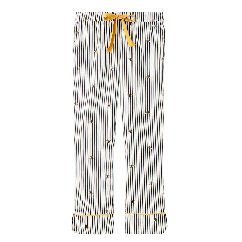 Joules Luna Light Pyjama Bottoms - Navy Cream Bee Stripe