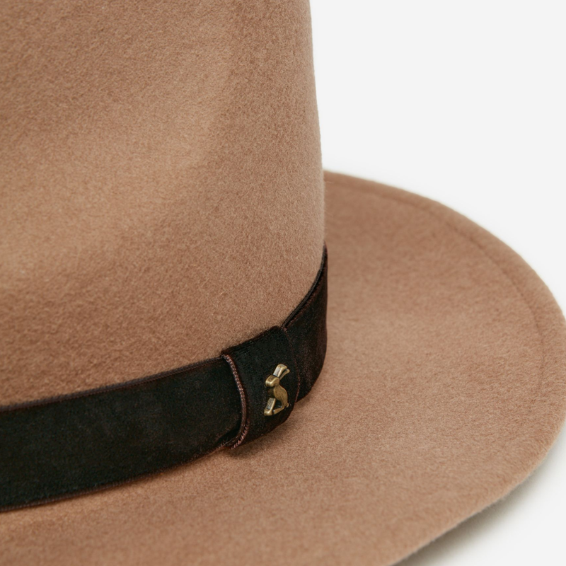 Joules Maude Wool Fedora Hat - Tan-3