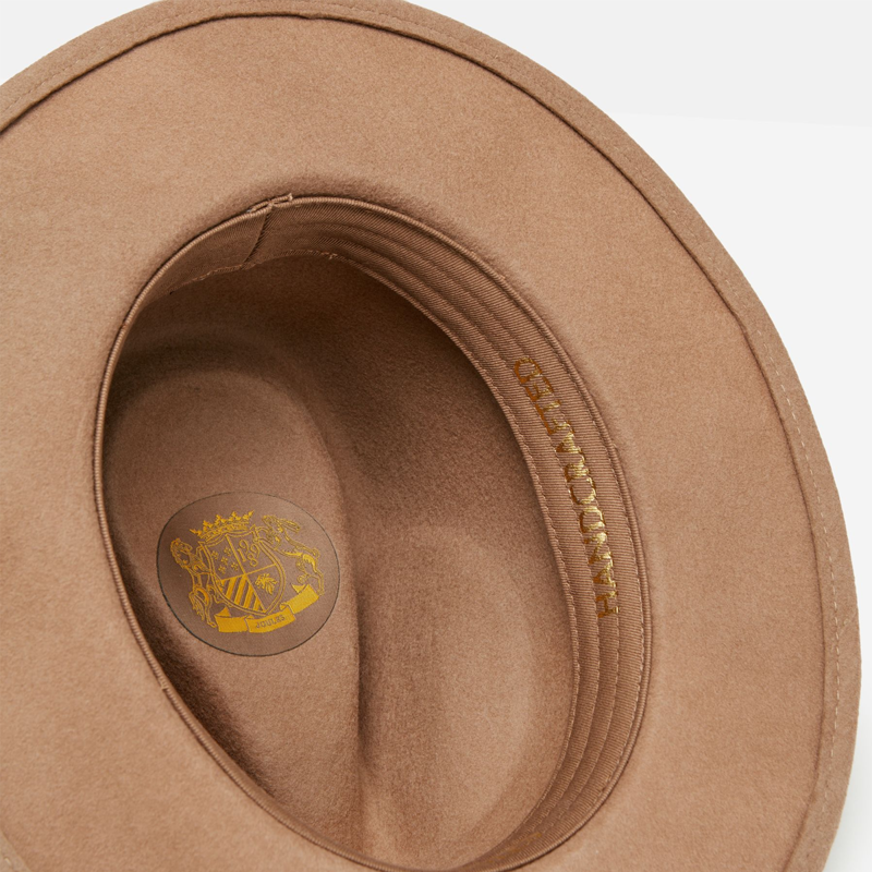 Joules Maude Wool Fedora Hat - Tan-2