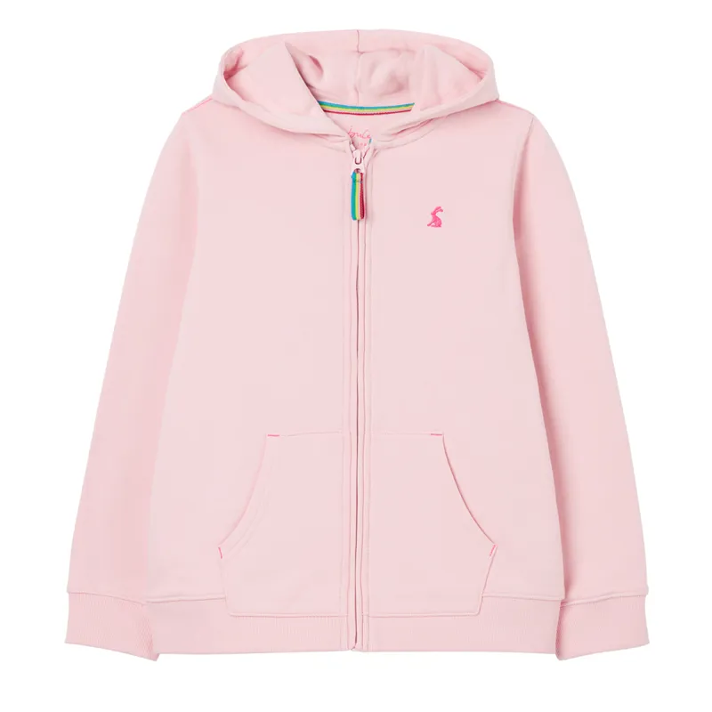 Joules Mayday Zip Through Hoody - Pale Pink