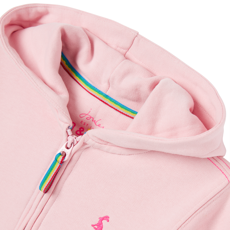 Joules Mayday Zip Through Hoody - Pale Pink-2