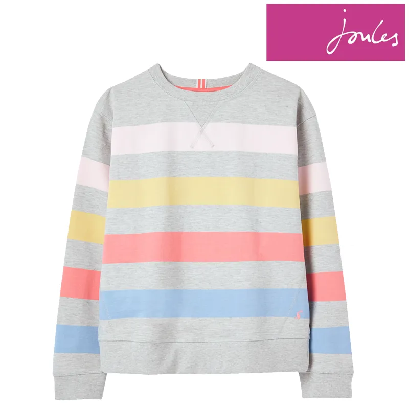 Joules Monique Crew Neck Sweatshirt - Grey Marl Stripe