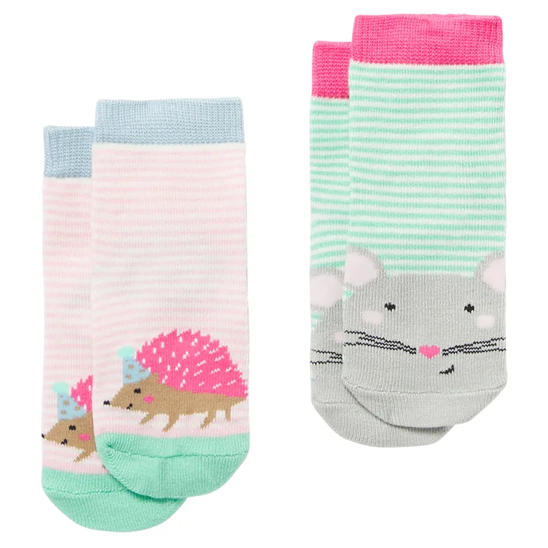 Joules Neat Feet Character Socks - Hedgehog Mouse