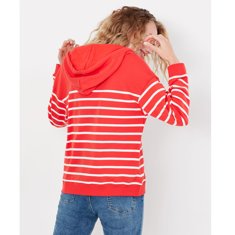 Joules Oakham Embroidered Zip Through Sweatshirt - Red Dachshund-3