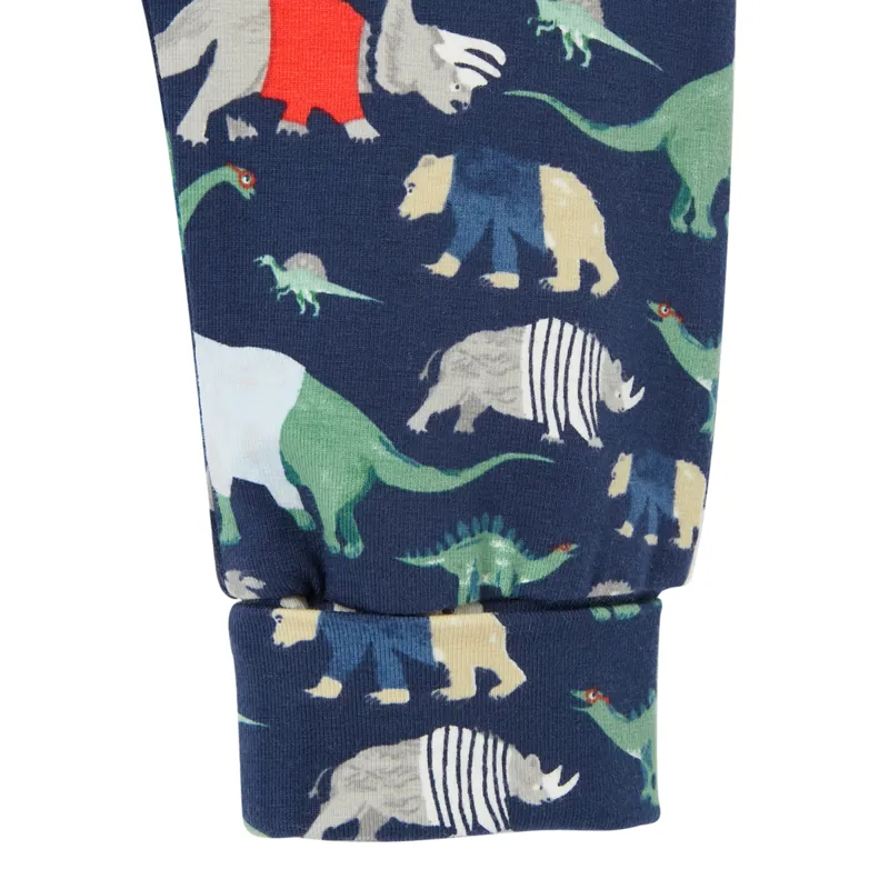 Joules Payton Cotton Leggings - Blue Dino-2