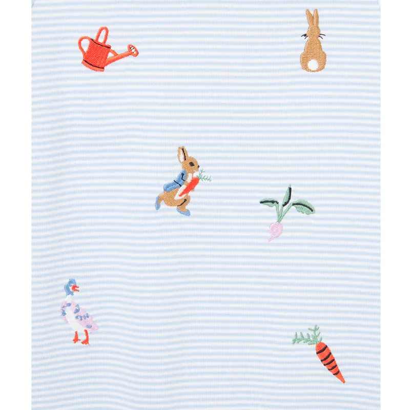 Joules Peter Rabbit Gracie Babygrow - Light Blue Stripe-2