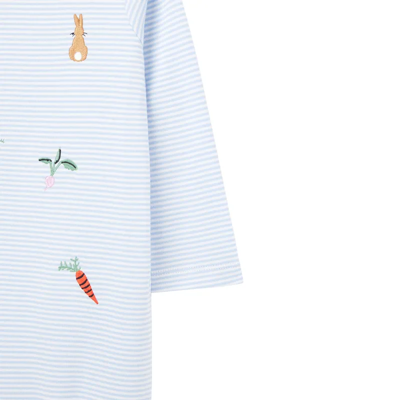 Joules Peter Rabbit Gracie Babygrow - Light Blue Stripe-3